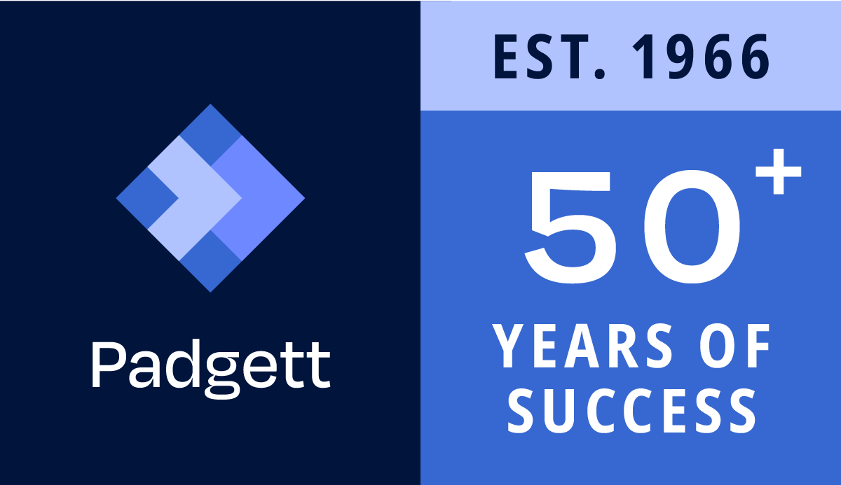 50 years of success Padgett logo